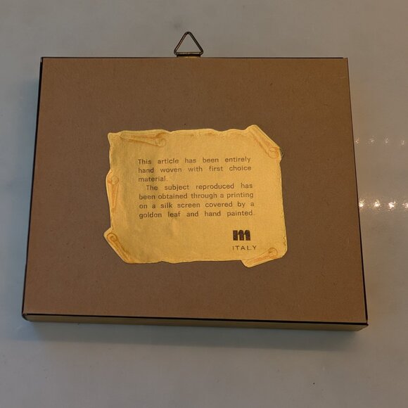 Vintage Italian Gold Leaf Picture on Street with Horse and Carriage - Picture 3 of 7